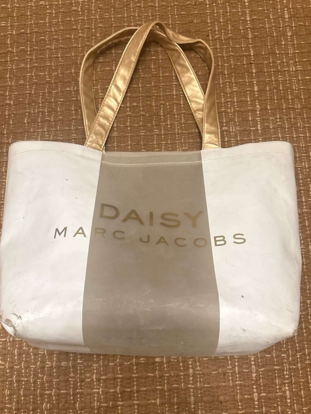 Marc Jacobs Daisy White and Gold Tote